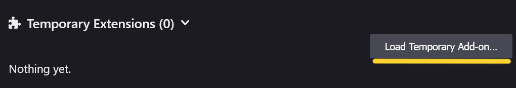 Load Temporary Add-on